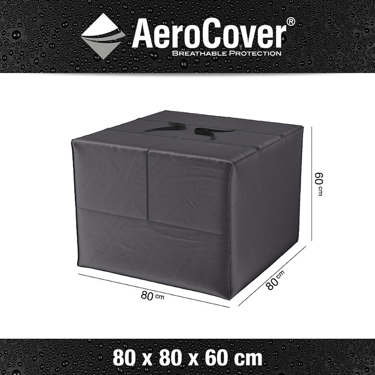Garden Cushion Bag Cover 80x80x60cm grey, AEROCOVER