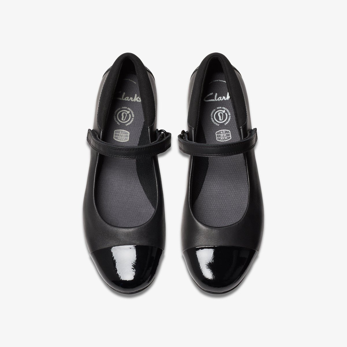 Ballerines Cuir Ajustement Extra Étroit SCALA GEM Y noir, CLARKS