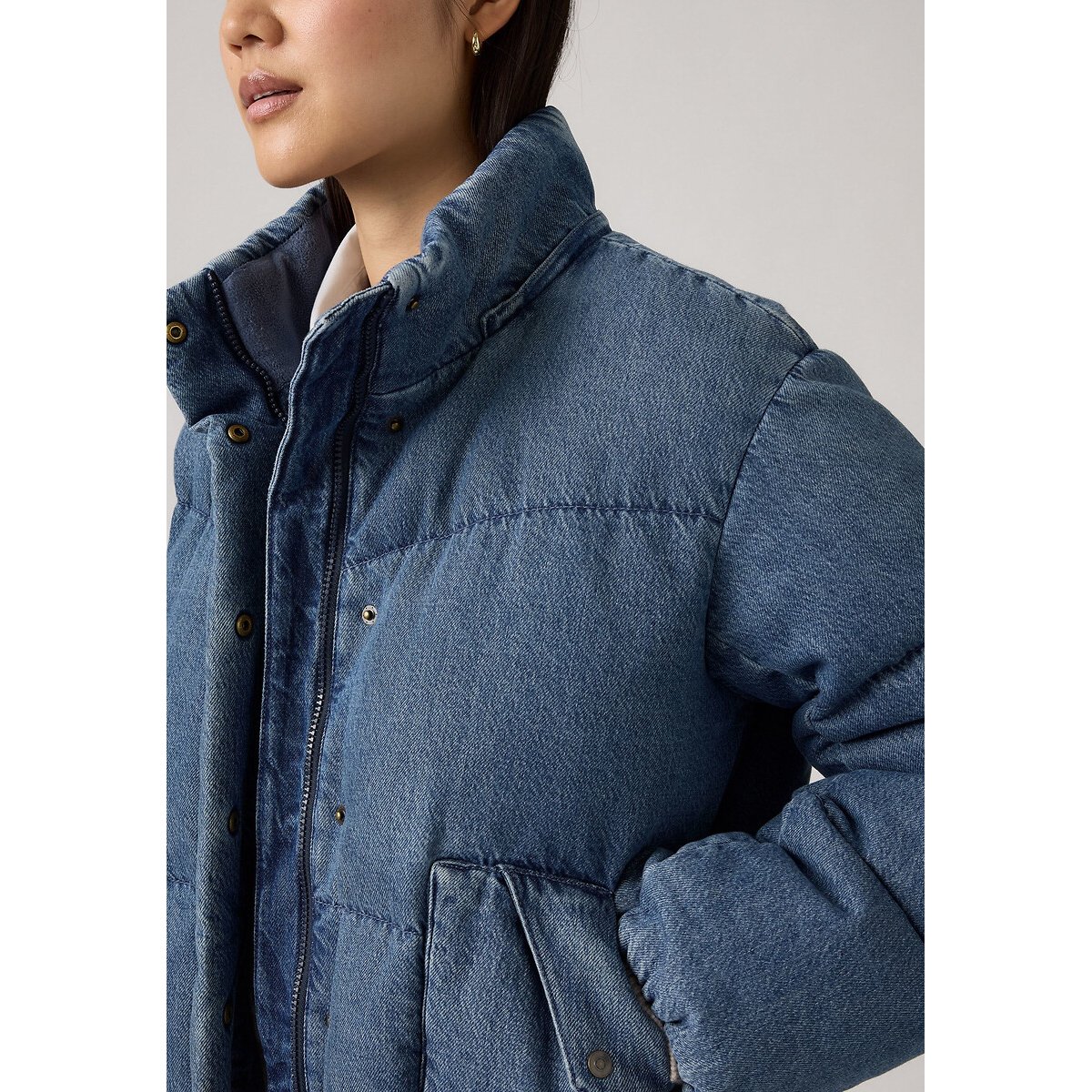 Doudoune WESTERN BUBBLE SHORTIE denim, LEVI'S
