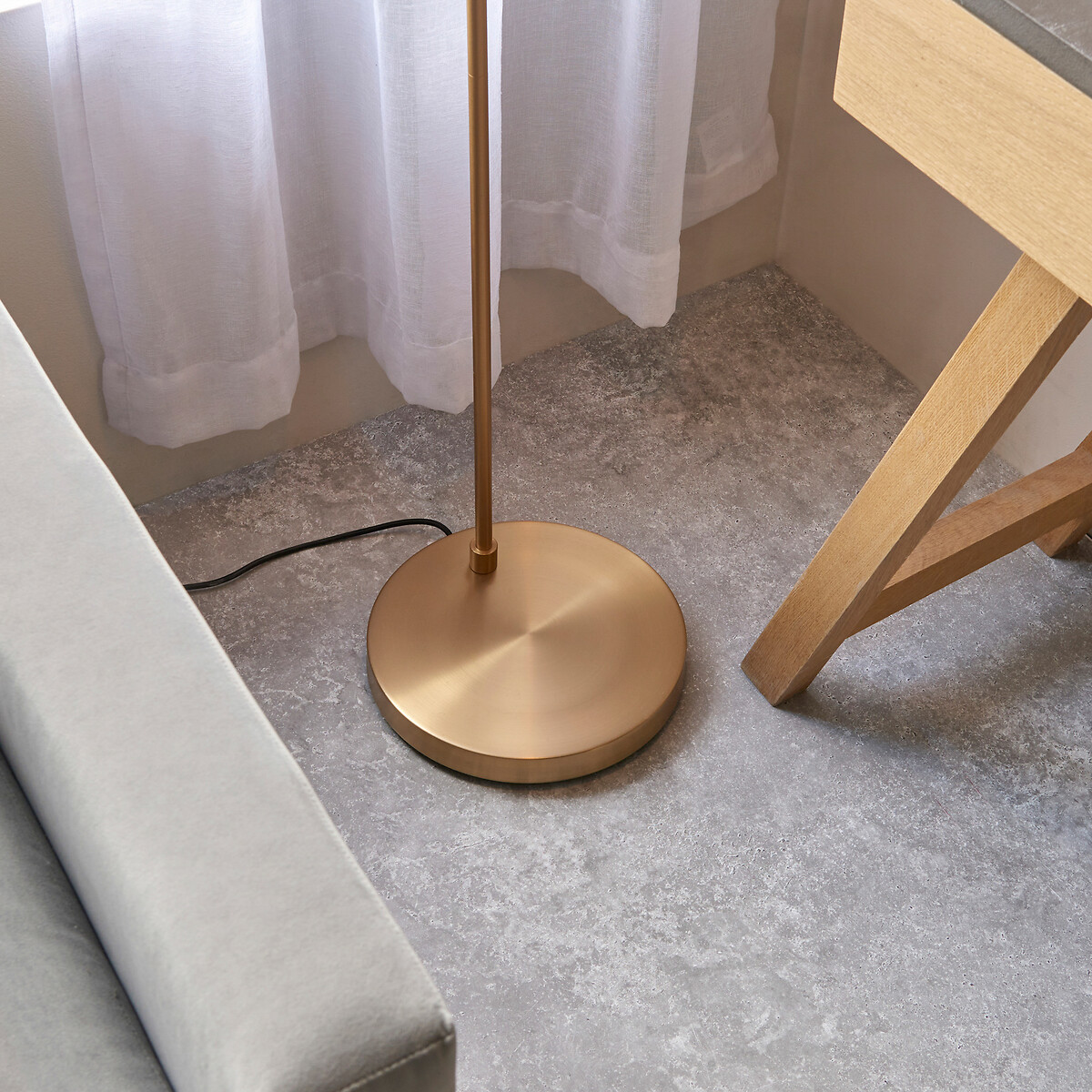 Klos Task Floor Lamp in Brass aged brass, SO'HOME