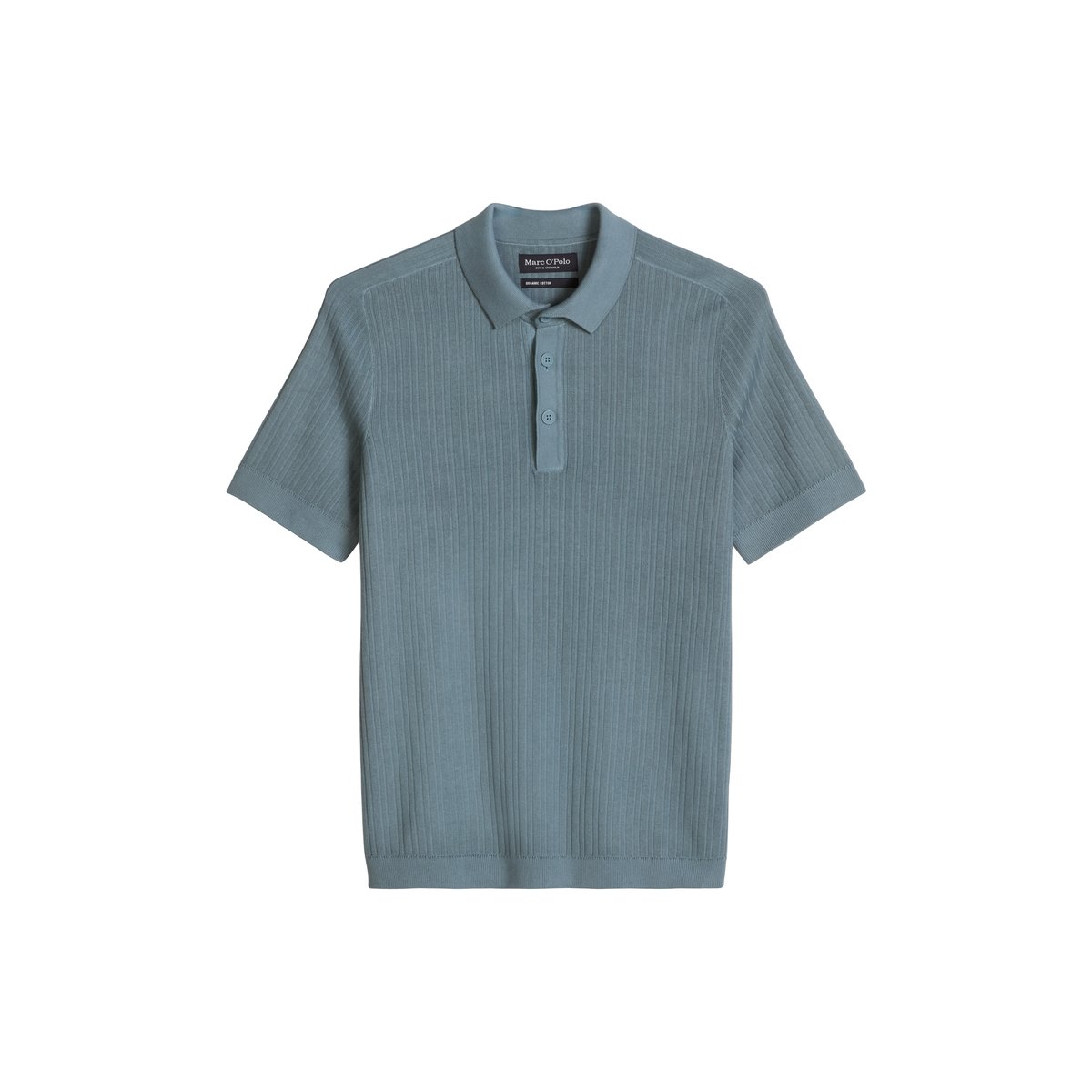 Polo en maille, coupe classique en coton biologique et TENCEL™ Lyocell gris, MARC O'POLO