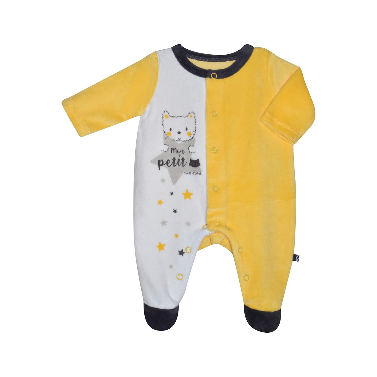 Pyjama naissance ferry jaune, SUCRE D'ORGE