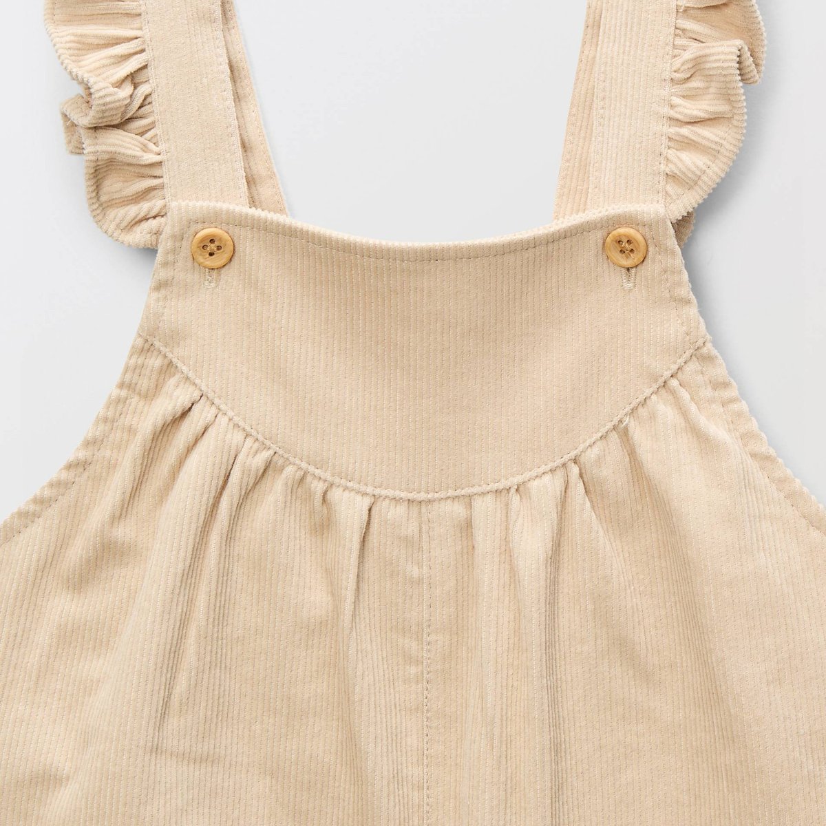 Salopette longue en velours unie en coton BIO GOTS calisson, BOUT'CHOU