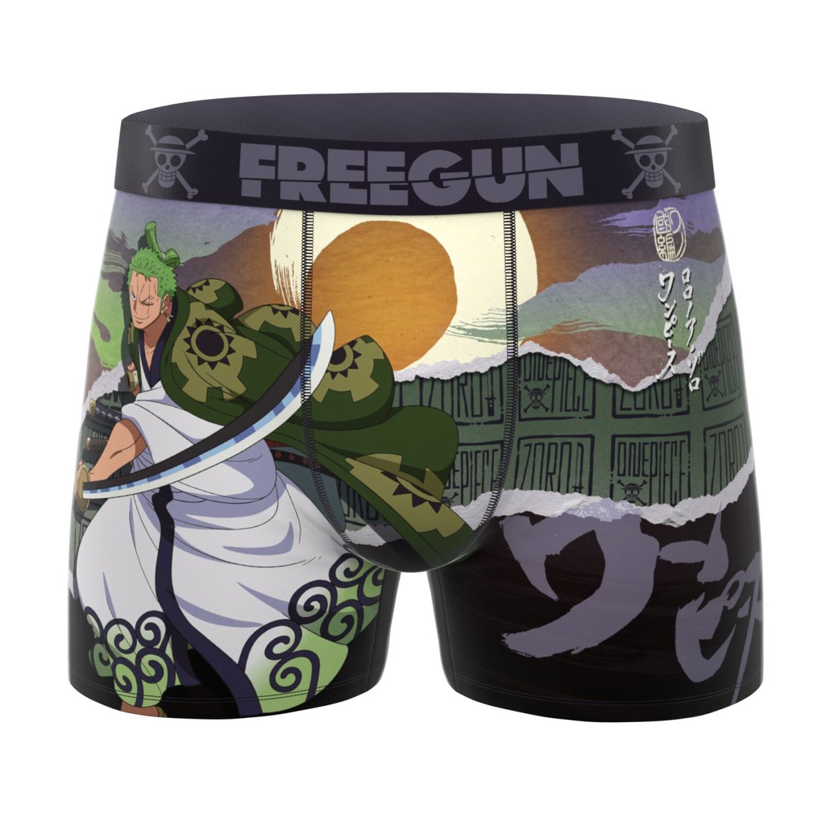 Lot De 4 Boxers One Piece rouge/noir/orange/vert/violet, FREEGUN