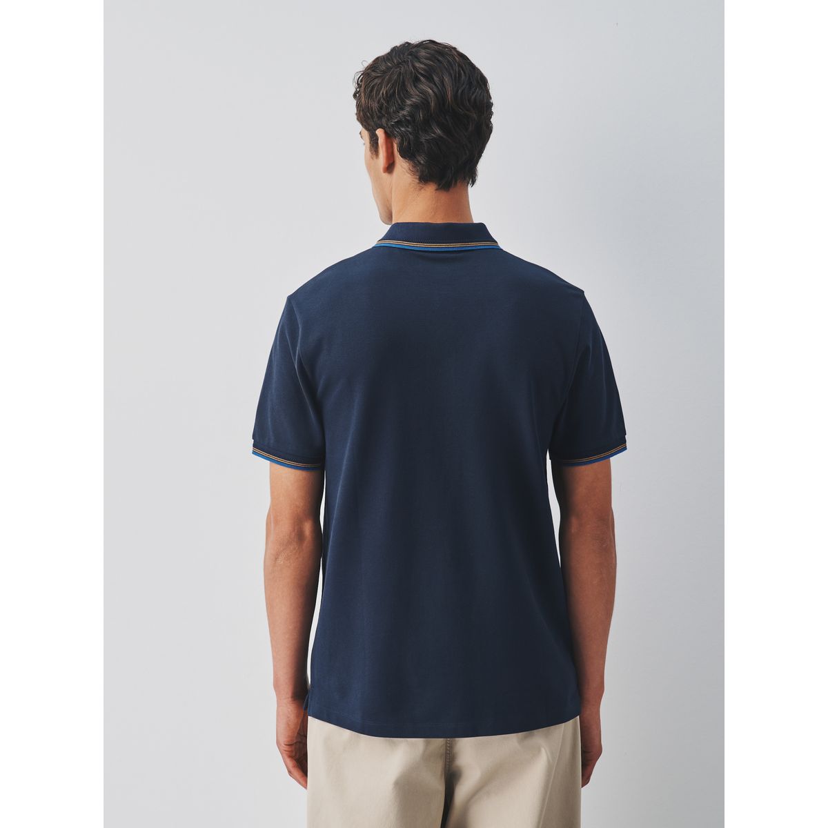 Polo manches courtes à liserés bleu marine, NEXT