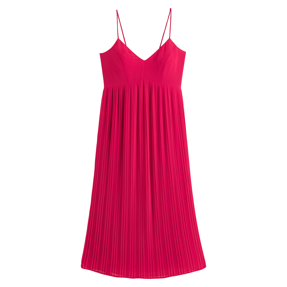 Sunray Pleated Cami Dress fuchsia pink, LA REDOUTE COLLECTIONS