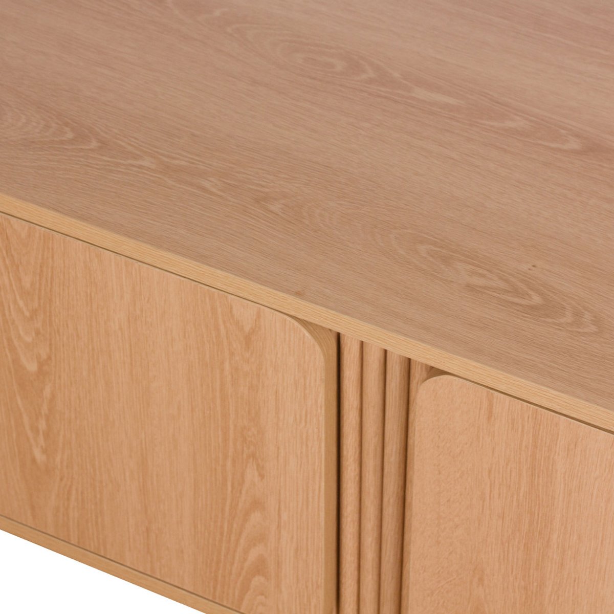 Meuble TV 2 portes en bois L140cm- NOA bois clair, DRAWER