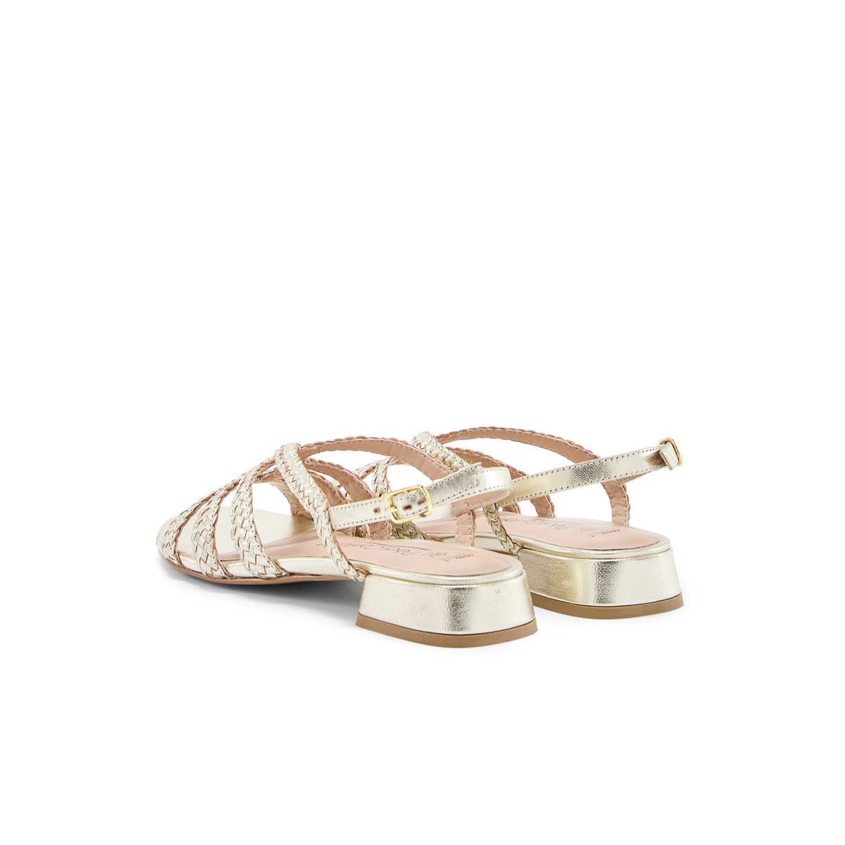 Sandales tressées femme doré, PEDICONFORT