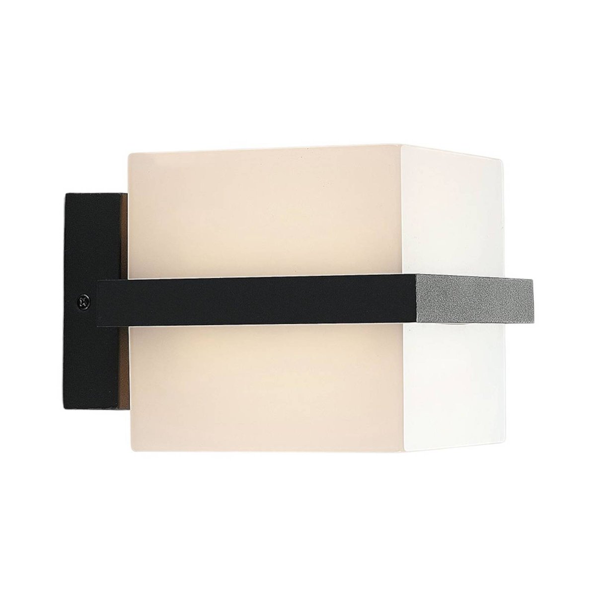 Applique extérieure  moderneLED, Auron blanc opale, gris foncé, LINDBY