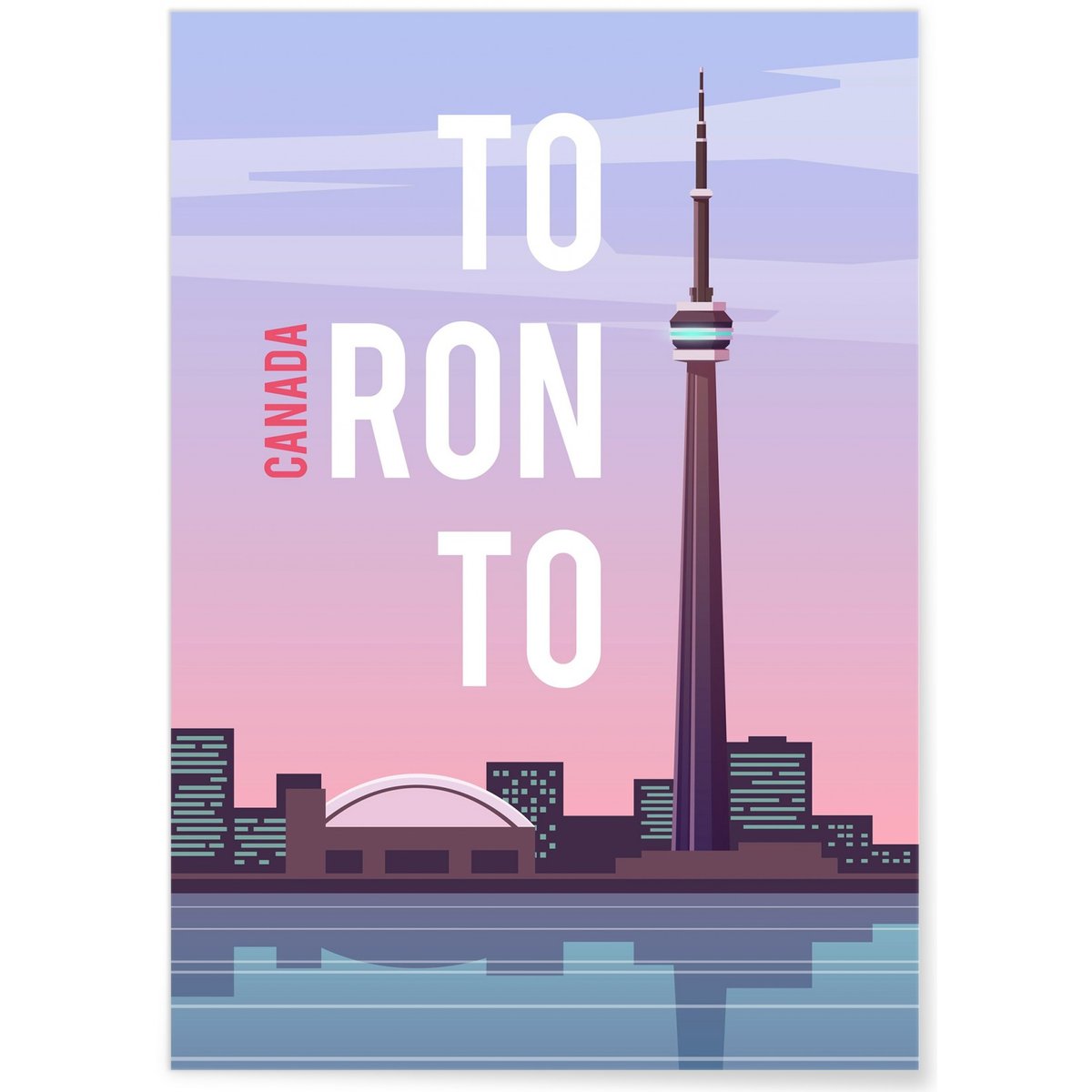 Affiche Toronto blanc, L'AFFICHERIE