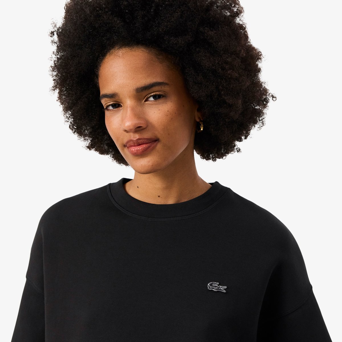 Sweatshirt oversize jersey double face noir-031, LACOSTE
