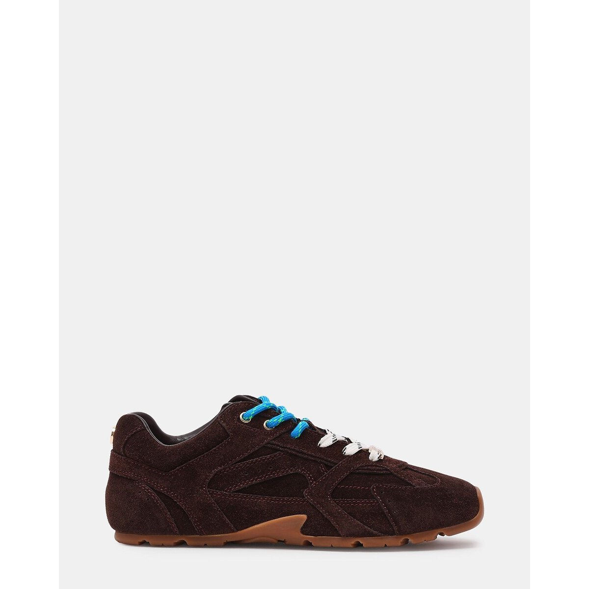 Sapatilhas em pele camurça, atacadores duplos, ASIEL castanho, STEVE MADDEN