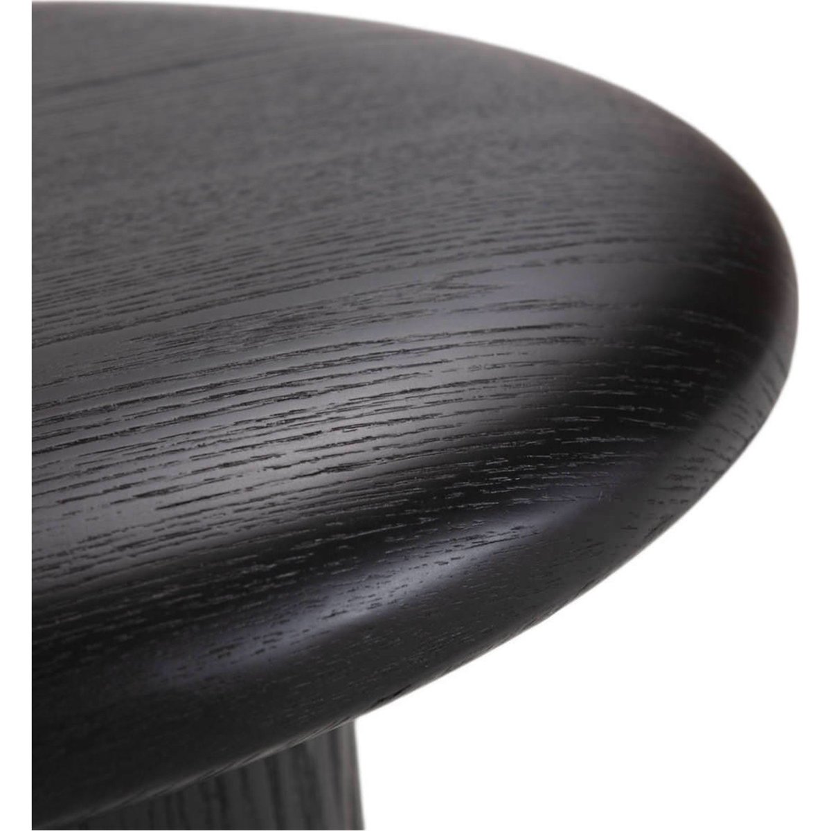Table d'appoint ronde, Placage de frêne noir, RECOLLECTION