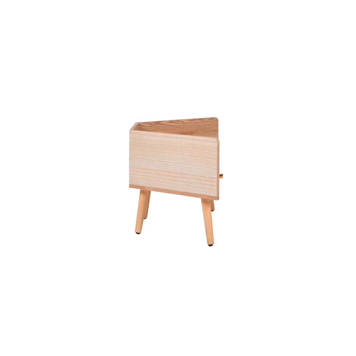 Meuble TV d'angle 2 portes, bois, TORUN marron, NORDLYS