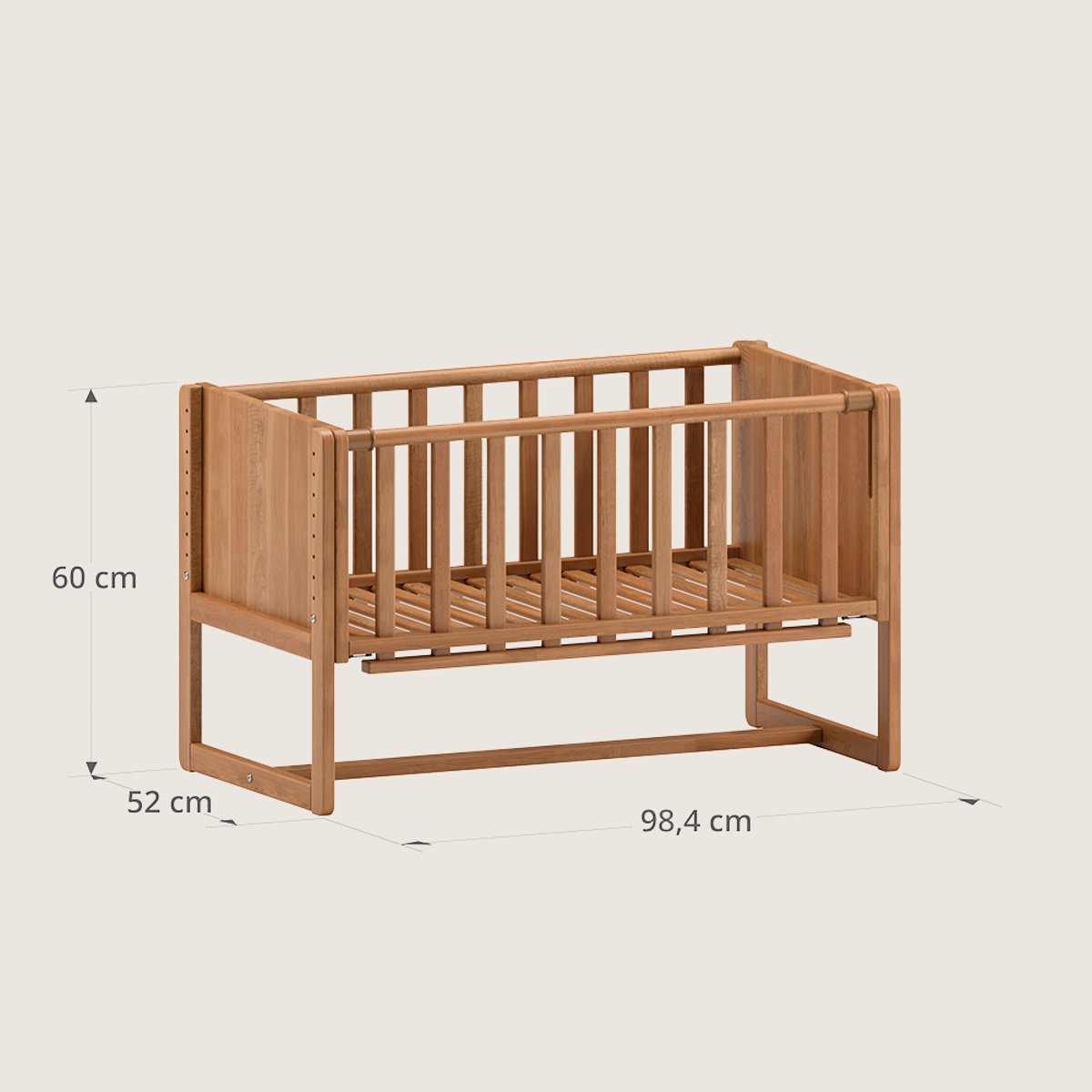 Lit bébé cododo berceau 2 en 1 NUAGE noyer, PETITE AMELIE