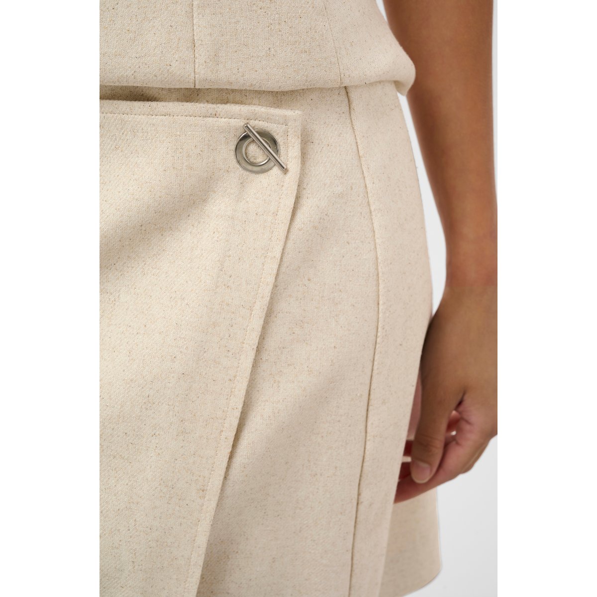 Jupe - tissage léger beige oatmeal, SOAKED IN LUXURY