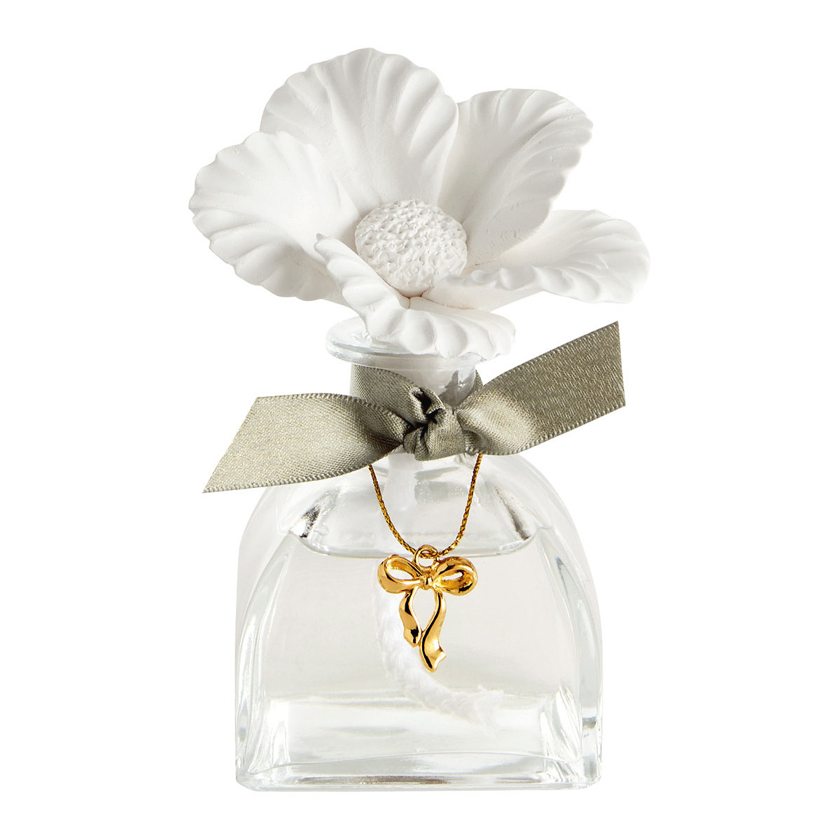 Diffuseur de parfum soliflore Sapin Doré RUBANS DE FÊTE transparent, MATHILDE M