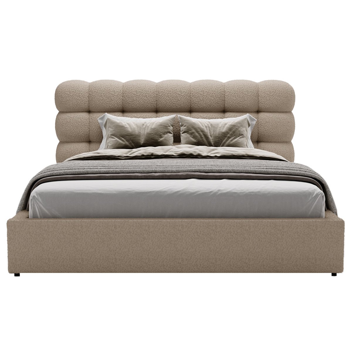Lit coffre - LOTUS taupe, BEST MOBILIER