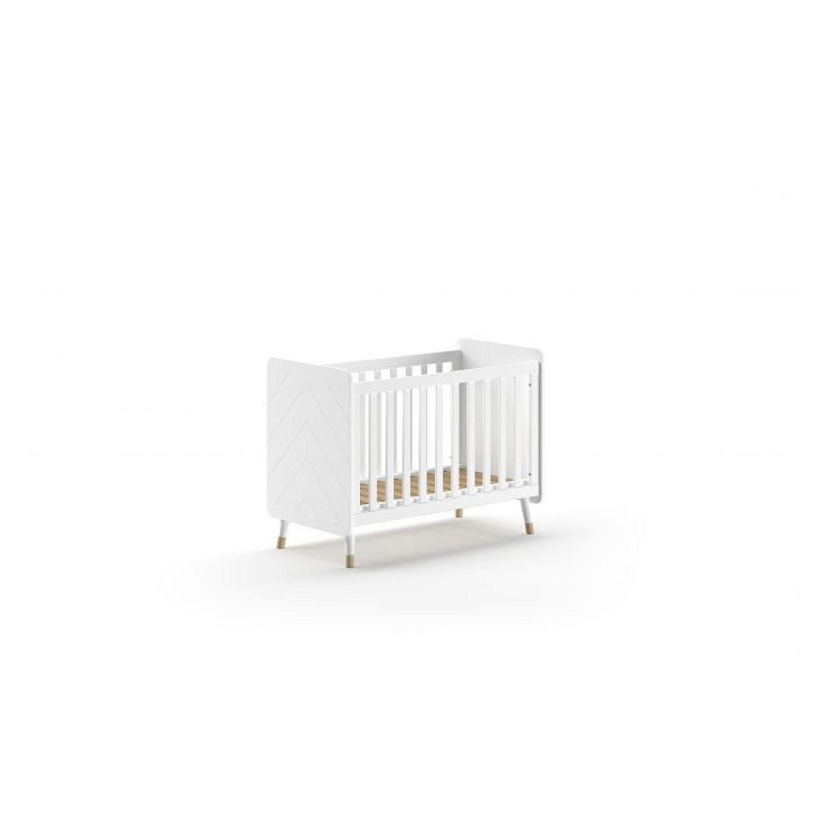 Ensemble 4 Pièces Billy Lit commode grande armoire blanc couleur unique, VIPACK