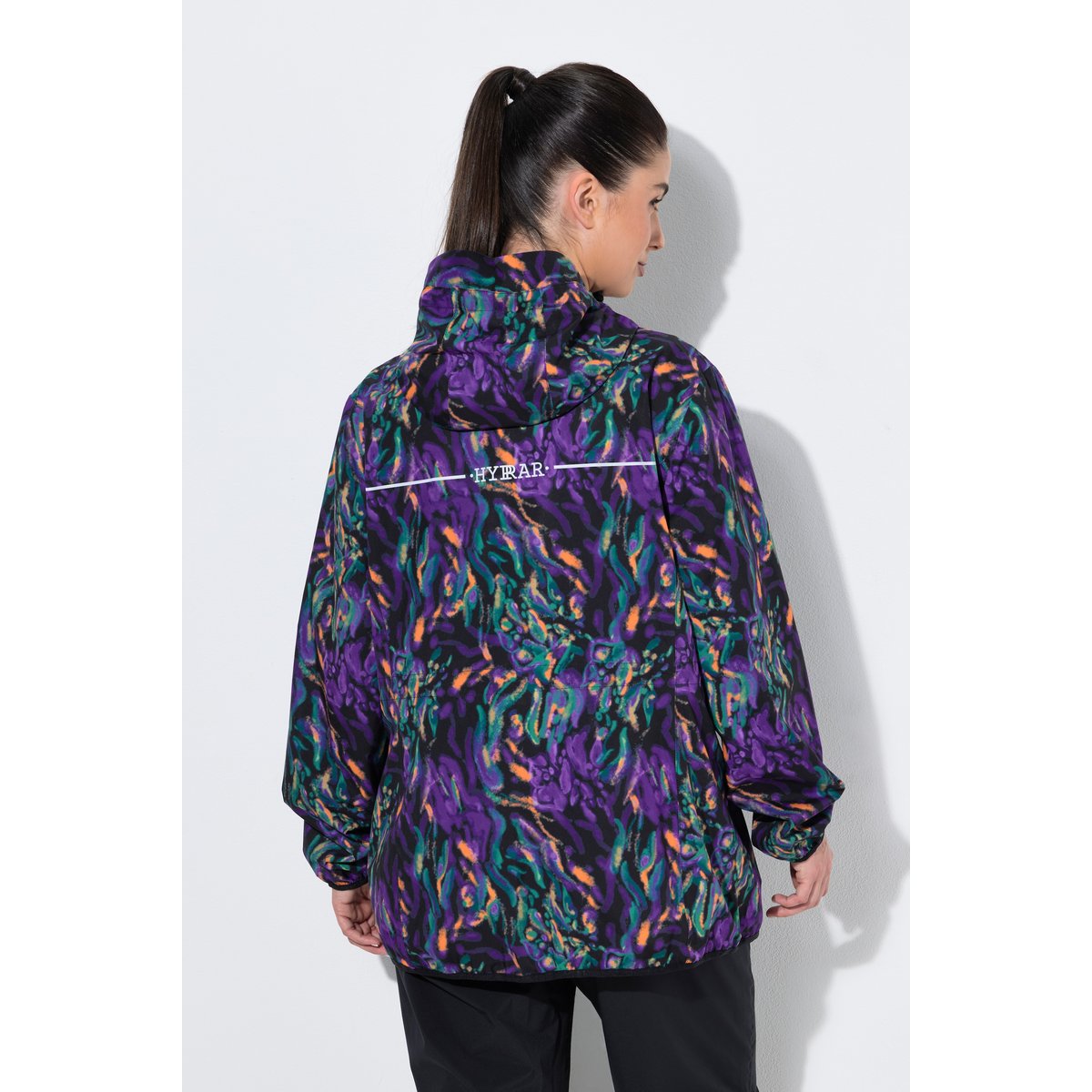 Veste de pluie motif floral noir, ULLA POPKEN
