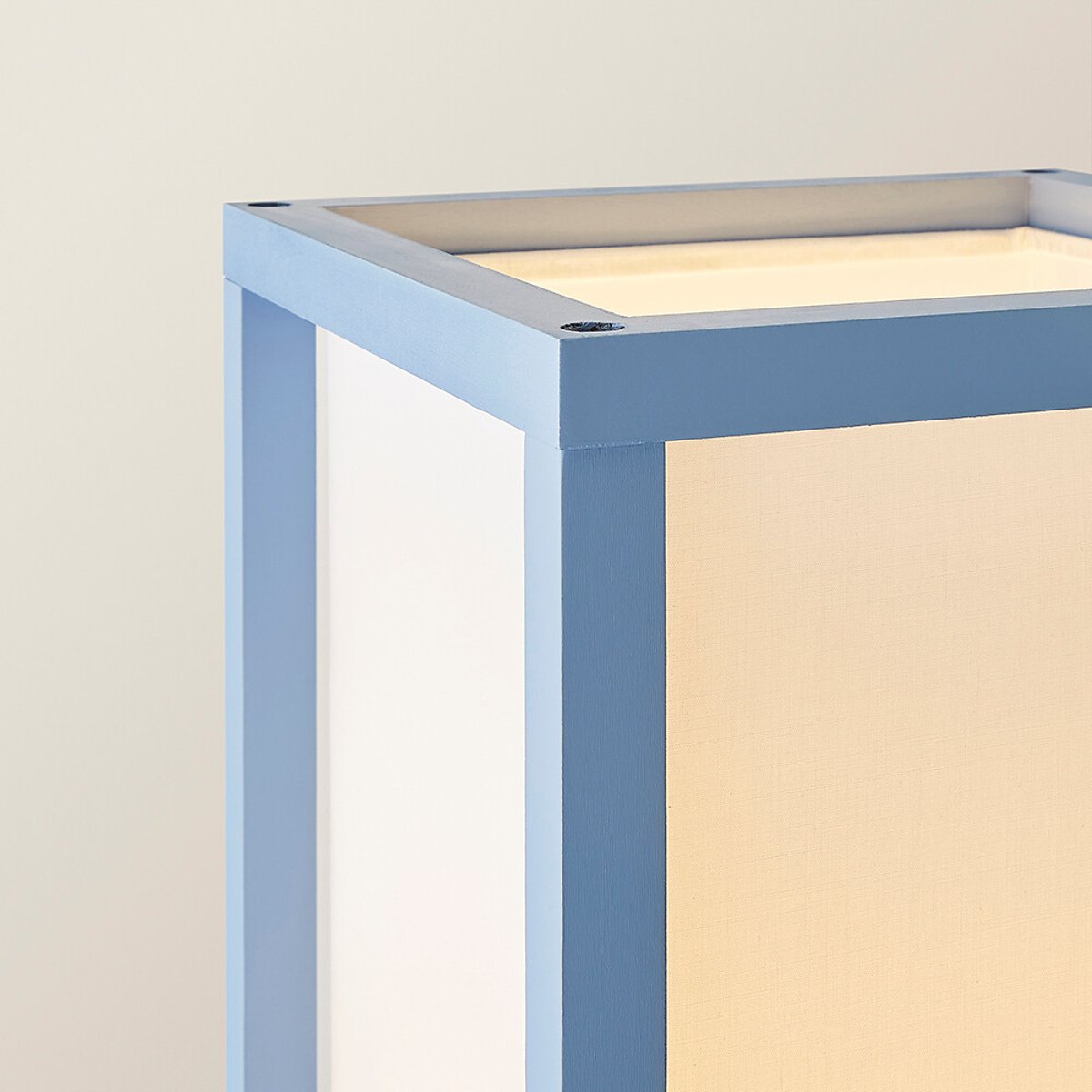 Scottie Painted Wooden Shelves Floor Lamp blue, SO'HOME