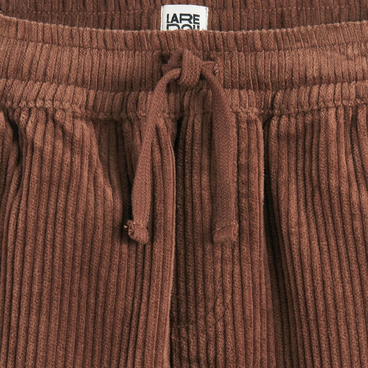 Pantalon droit en velours côtelé marron, LA REDOUTE COLLECTIONS