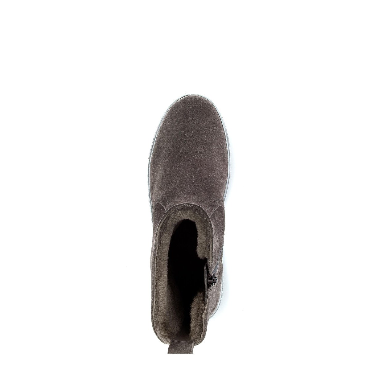 Bottines en cuir à talon compensé gris, GABOR