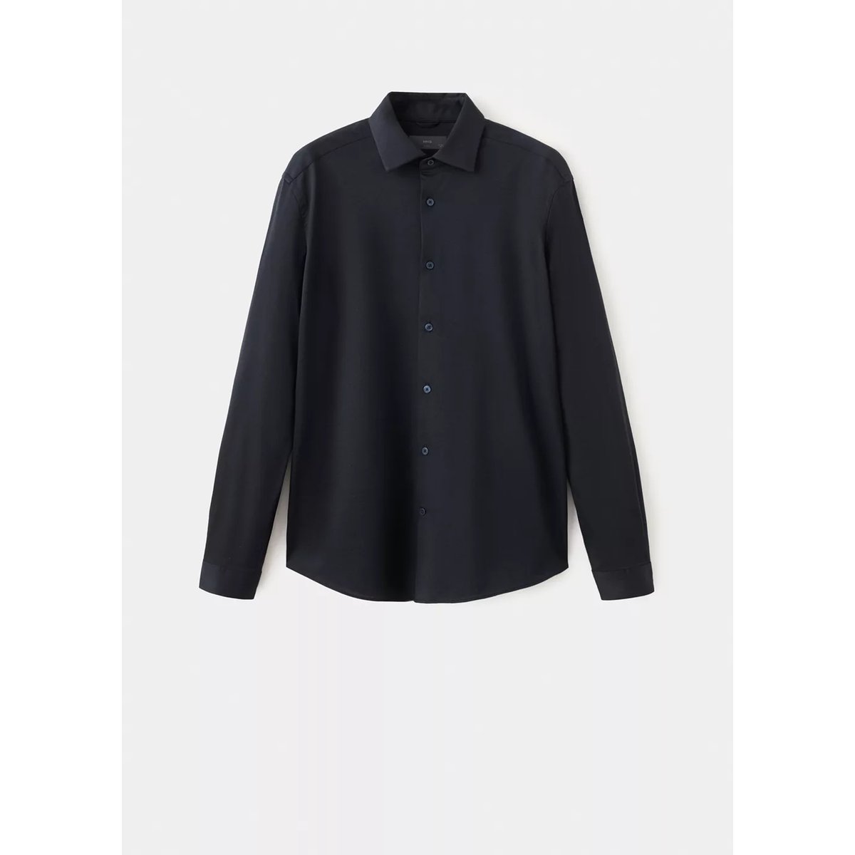 Chemise slim-fit coton comfort stretch non-iron bleu marine, MANGO MAN