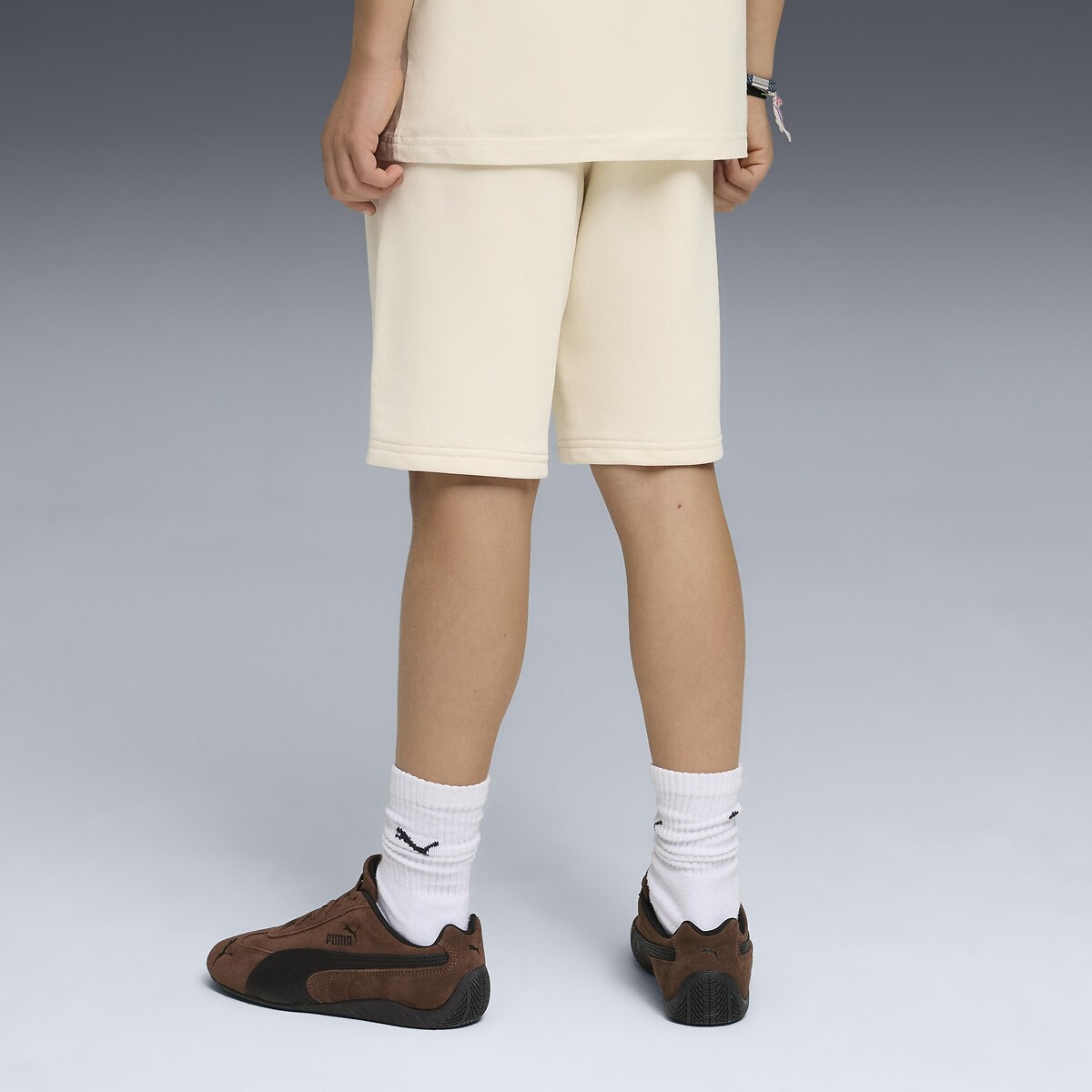 Short en molleton non gratté beige, PUMA