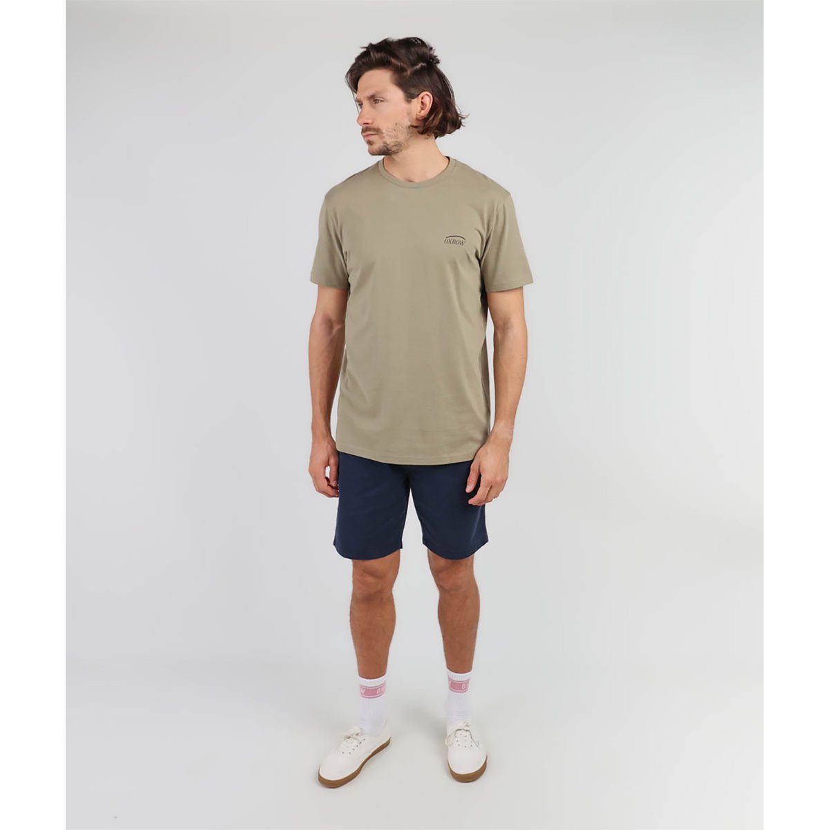 Short chino uni stretch ONAGHO bleu marine, OXBOW