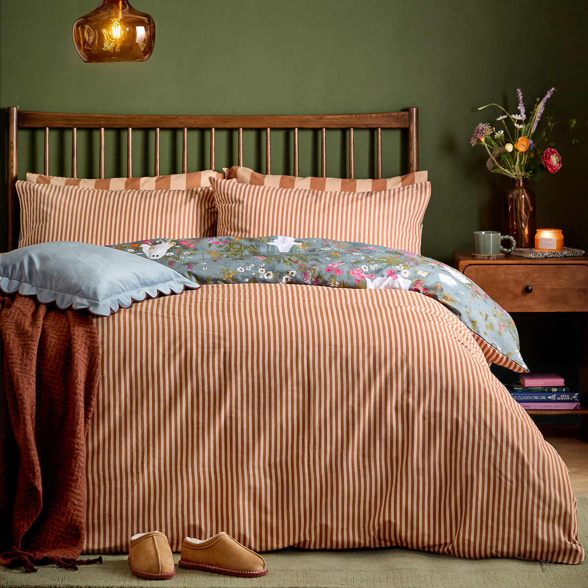 Bootanical Forest Reversible Halloween Duvet Cover and Pillowcase Set multi-coloured, FURN.
