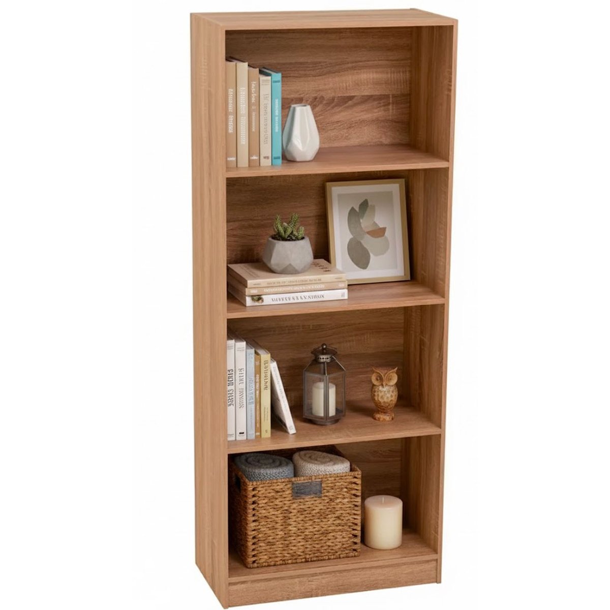 Étagère 4 plateaux en bois 60x29x147cm bois, WADIGA