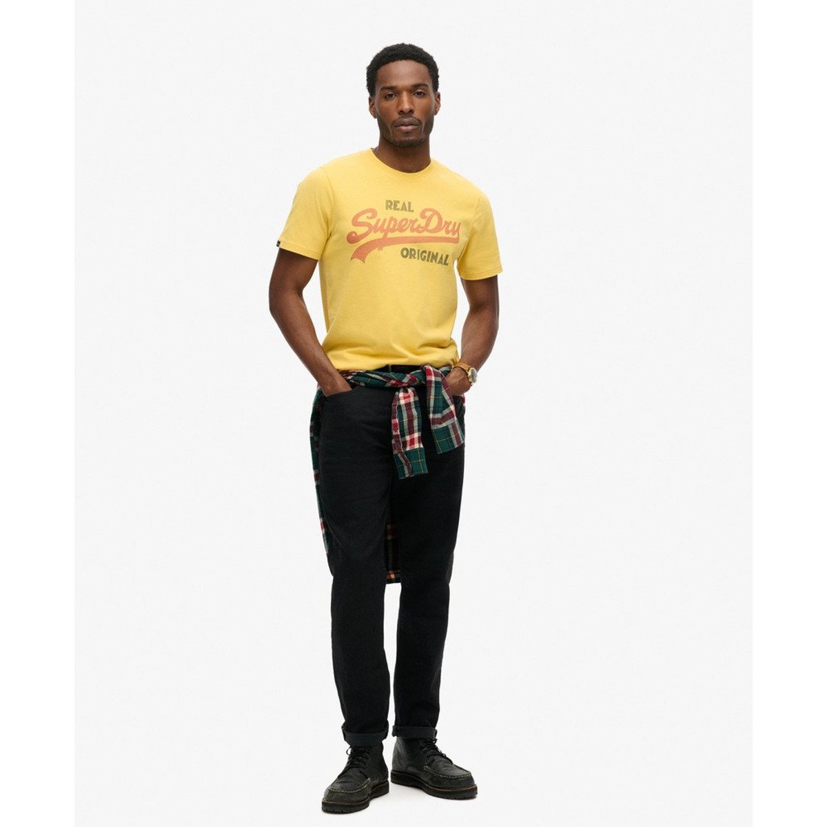 T-shirt Vintage Logo Soda Pop jaune pigment, SUPERDRY