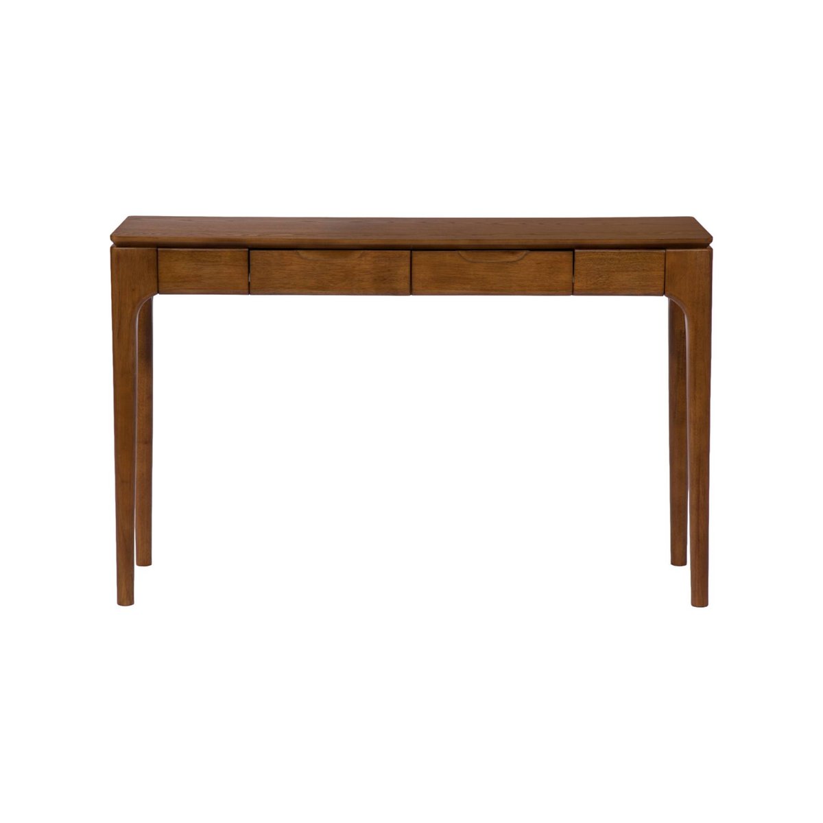 Console bois d'hévéa placage frêne 2 tiroirs ALIENOR noir, SWEEEK