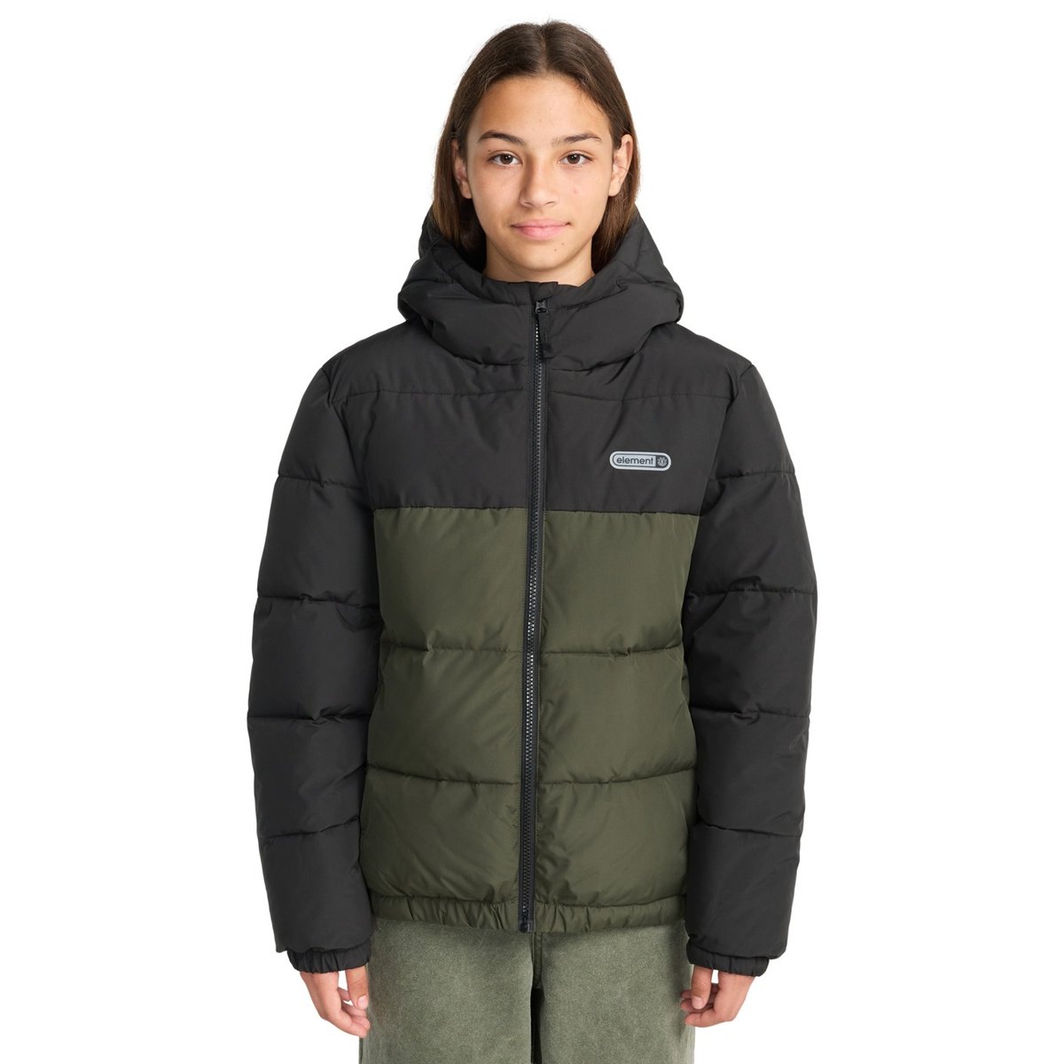 Doudoune CLASSIC HOODED PUFFER Y vert forest night, ELEMENT