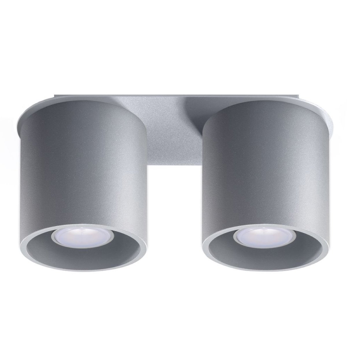 Plafonnier Aluminium Gris GU10 2 Orbis gris, EDEN