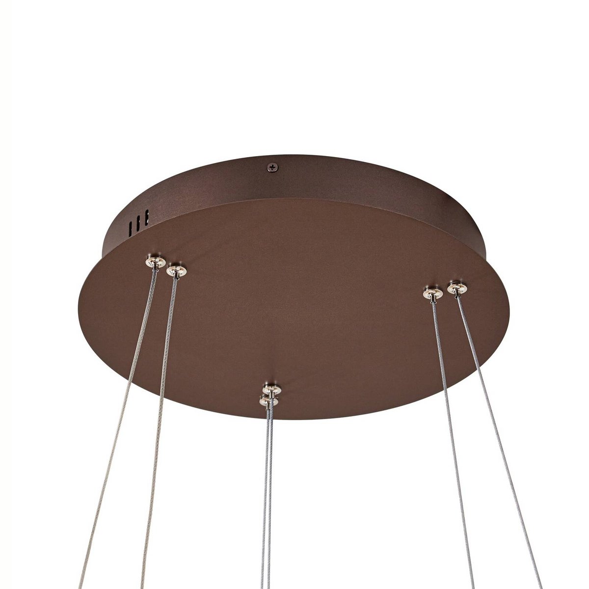 Suspension en métal moderneLED, Yonam marron café, blanc, LUCANDE