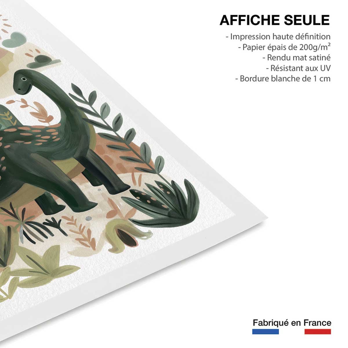 Affiche enfant le monde de coco dino affiche seule, HEXOA