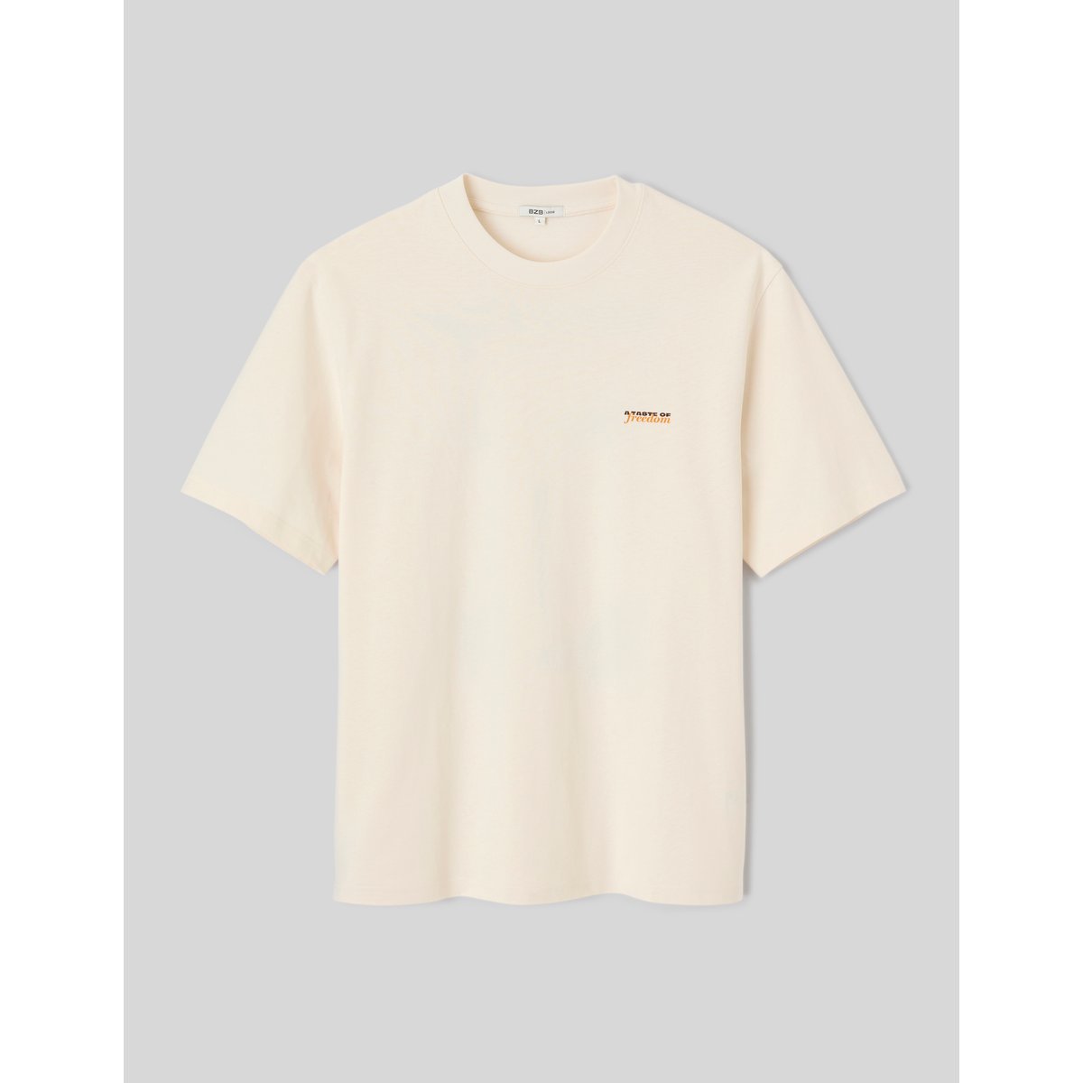 T-shirt imprimé devant / dos naturel, BZB