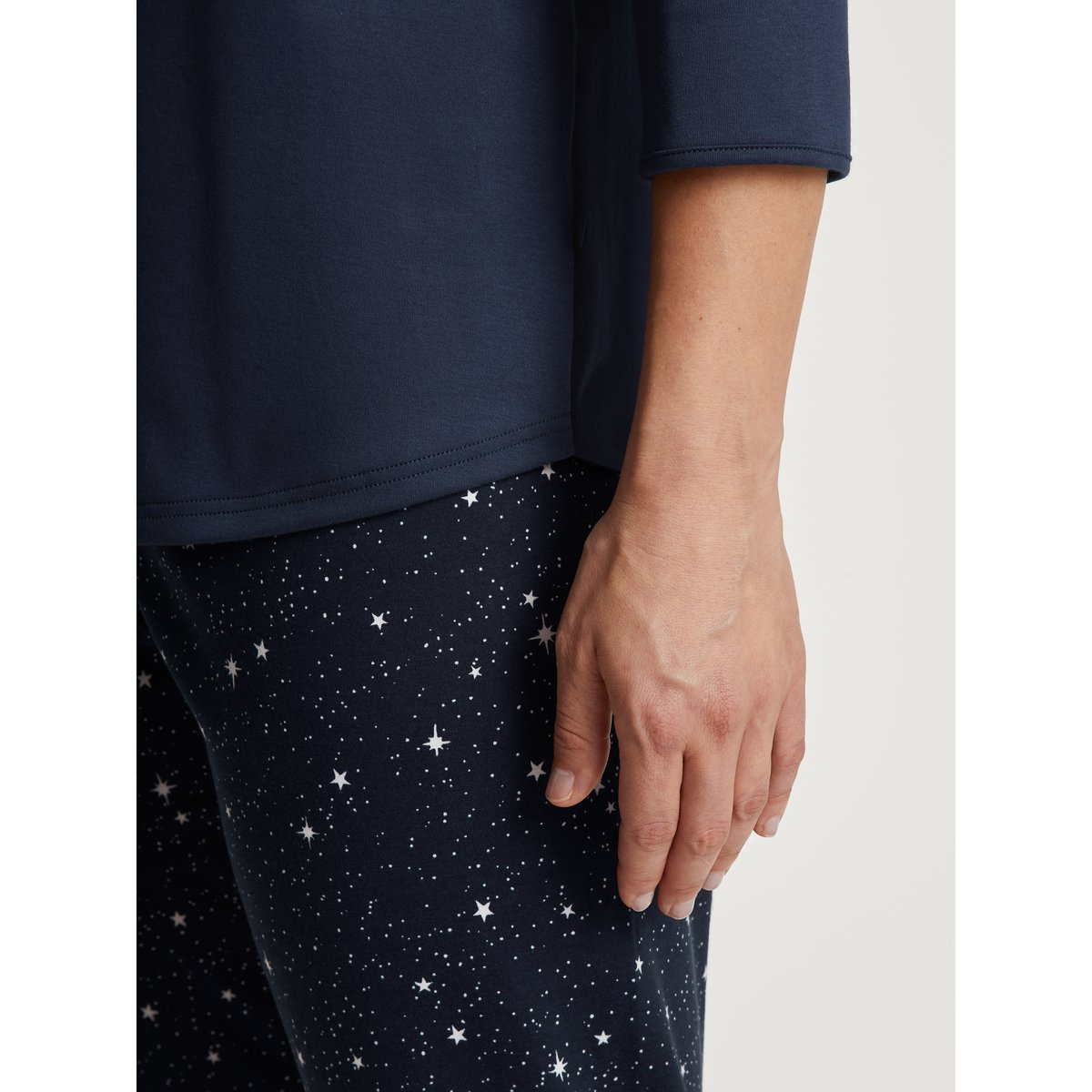 Pyjama 3/4 manches longues Coton SWEET DREAMS bleu paon, CALIDA