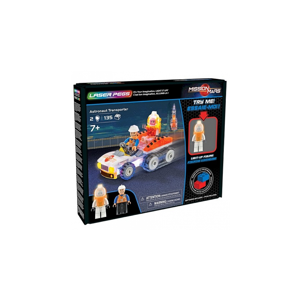 Laser Pegs Astronaut Transporter couleur unique, LASER PEGS