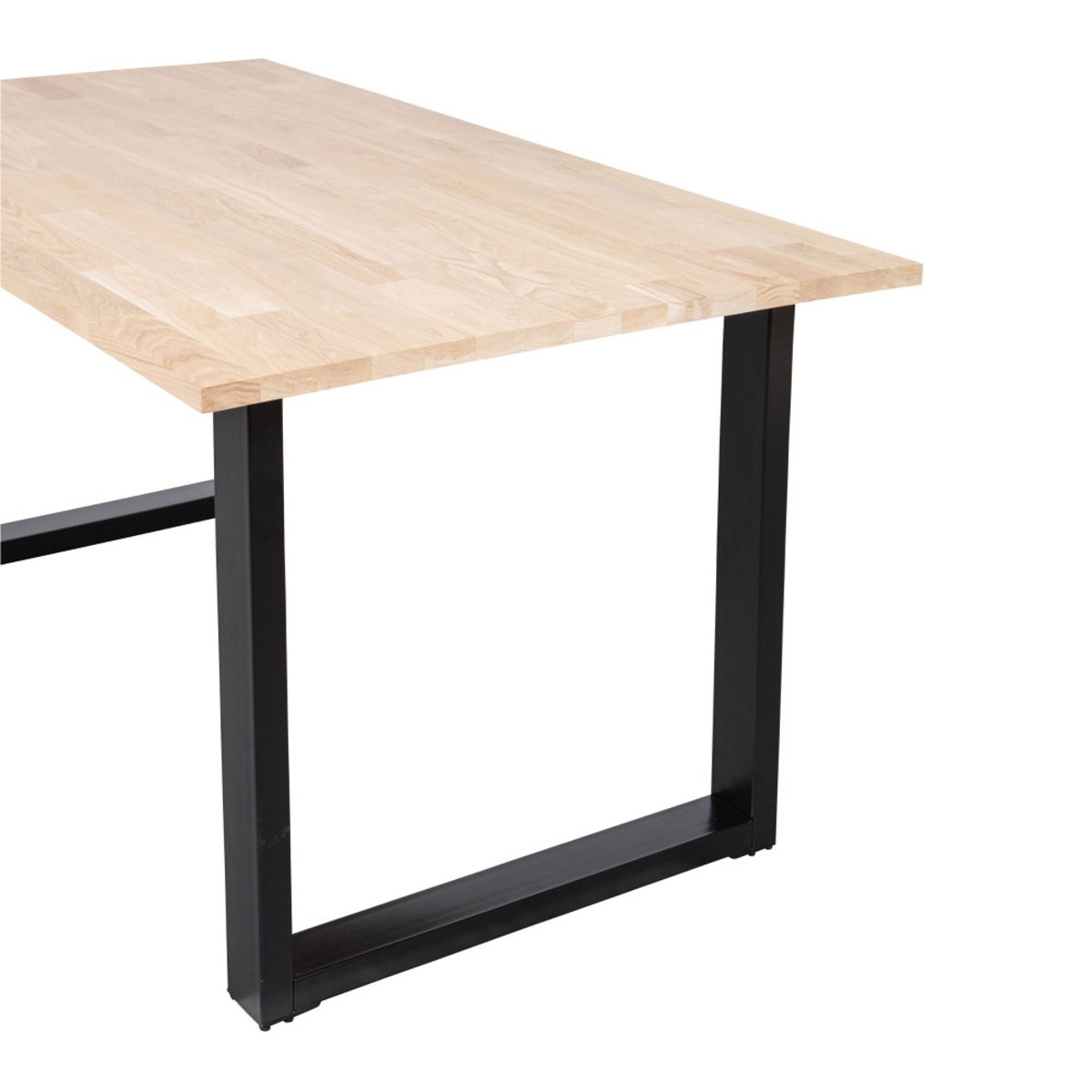 Table à manger en bois piétement en U 180x90cm naturel - TABLO naturel, WOOOD