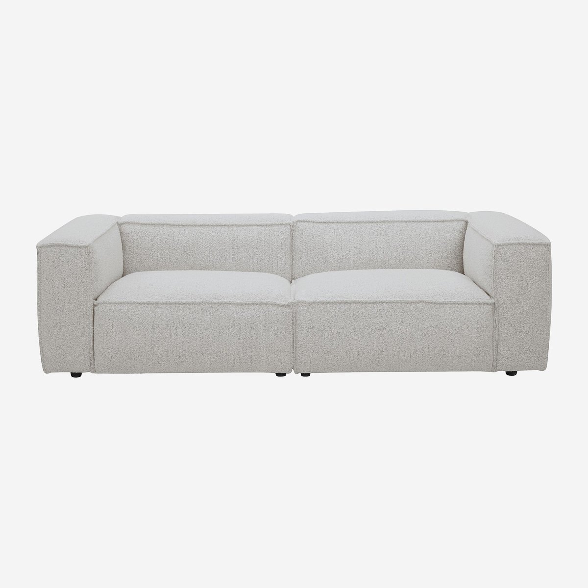 Canapé en tissu bouclette KUTI beige, HABITAT