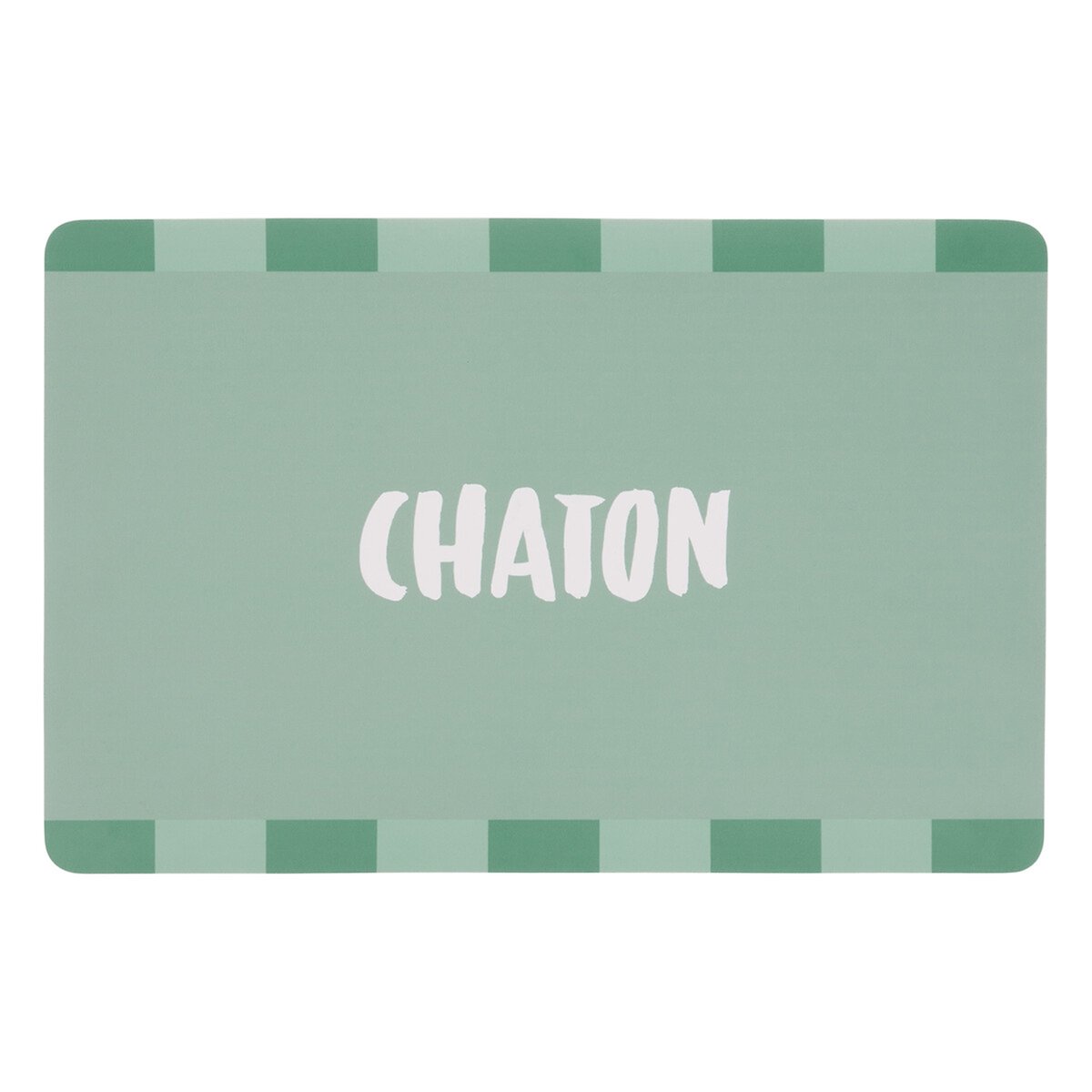Set de table rectangulaire avec inscription Chaton couleur unique, ATMOSPHERA
