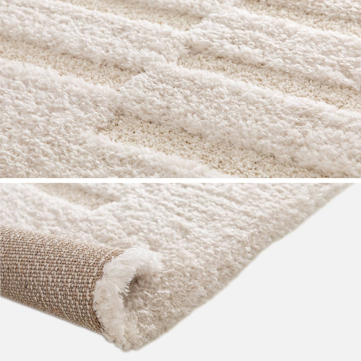 Tapis intérieur rectangulaire contemporain RIO crème, SWEEEK