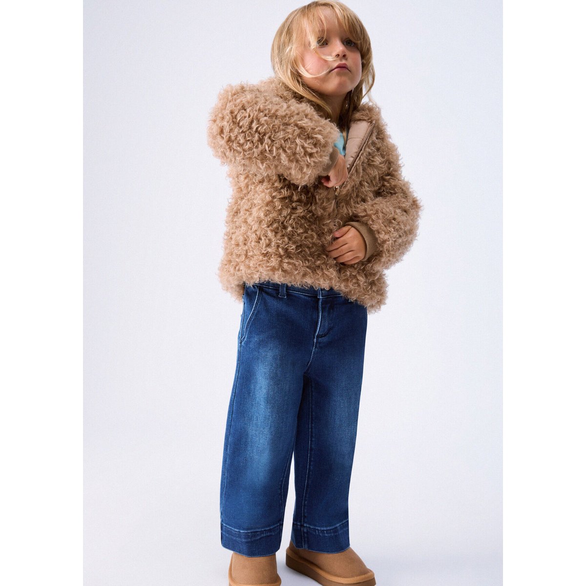 Manteau en teddy avec capuche beige, LIU JO