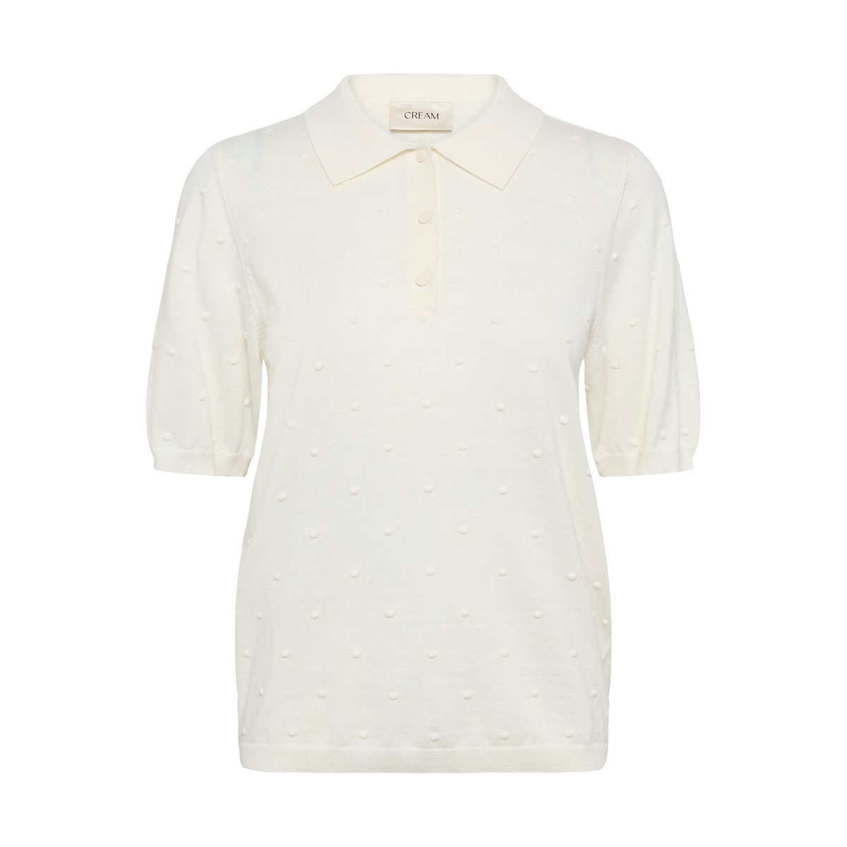 Á manches courtes blanc whisper white, CREAM