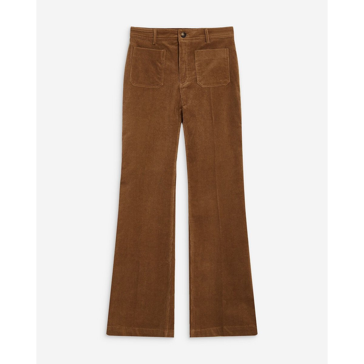 Pantalon flare en velours, ALBAN marron, GRACE & MILA