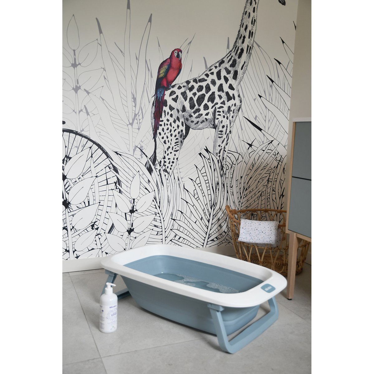 Baignoire pour bébé pliable et compacte EAZY POP bleu baltique, BEABA