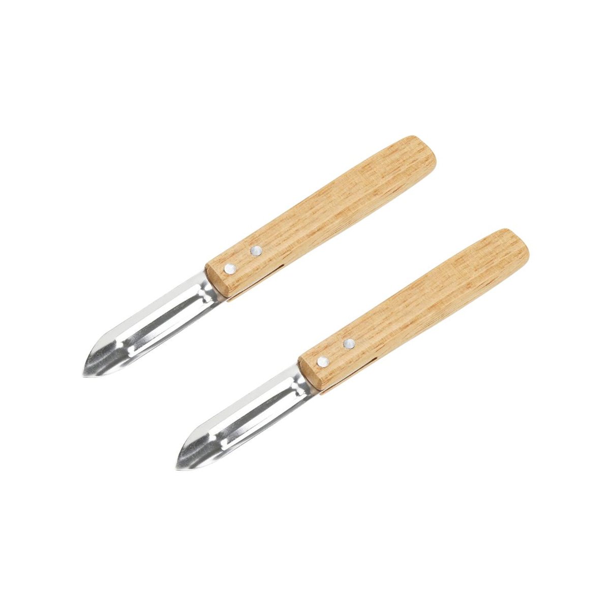 Ensemble de 2 Eplucheurs Econome Nature inox|bois, NIROSTA